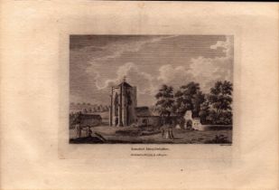 Beauchief Abbey Derbyshire F. Grose Antique 1783 Copper Engraving.