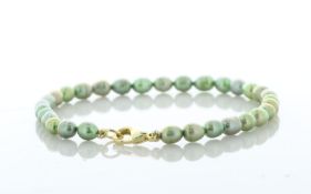 Freshwater Cultured 4.5 - 5.0mm Pearl Bracelet With Gold Plated Clasp