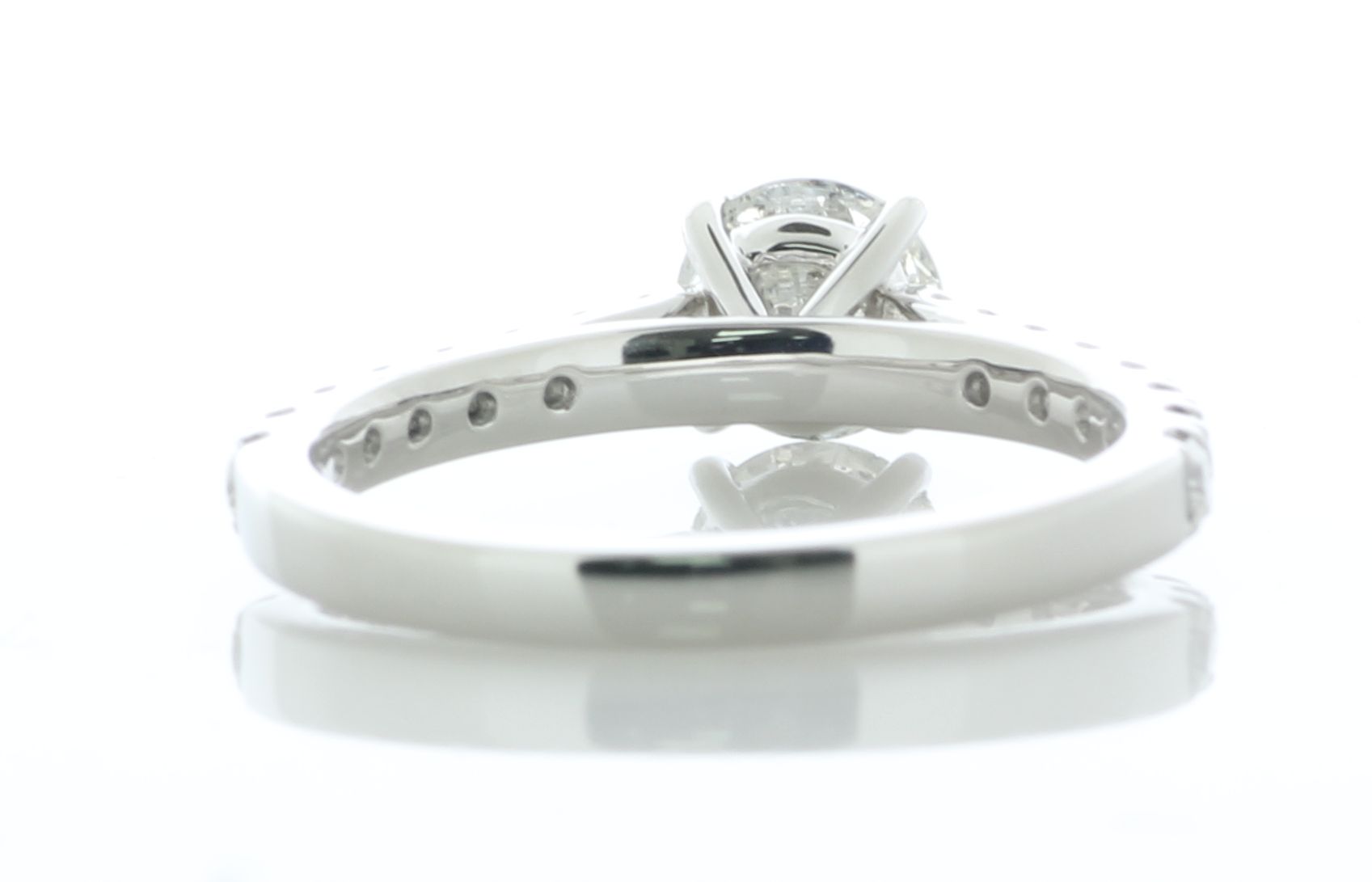 Platinum Single Stone Prong Set With Stone Set Shoulders Diamond Ring (0.89) 1.45 Carats - Image 4 of 6