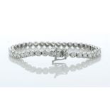 18ct White Gold Tennis Diamond Bracelet 3.72 Carats