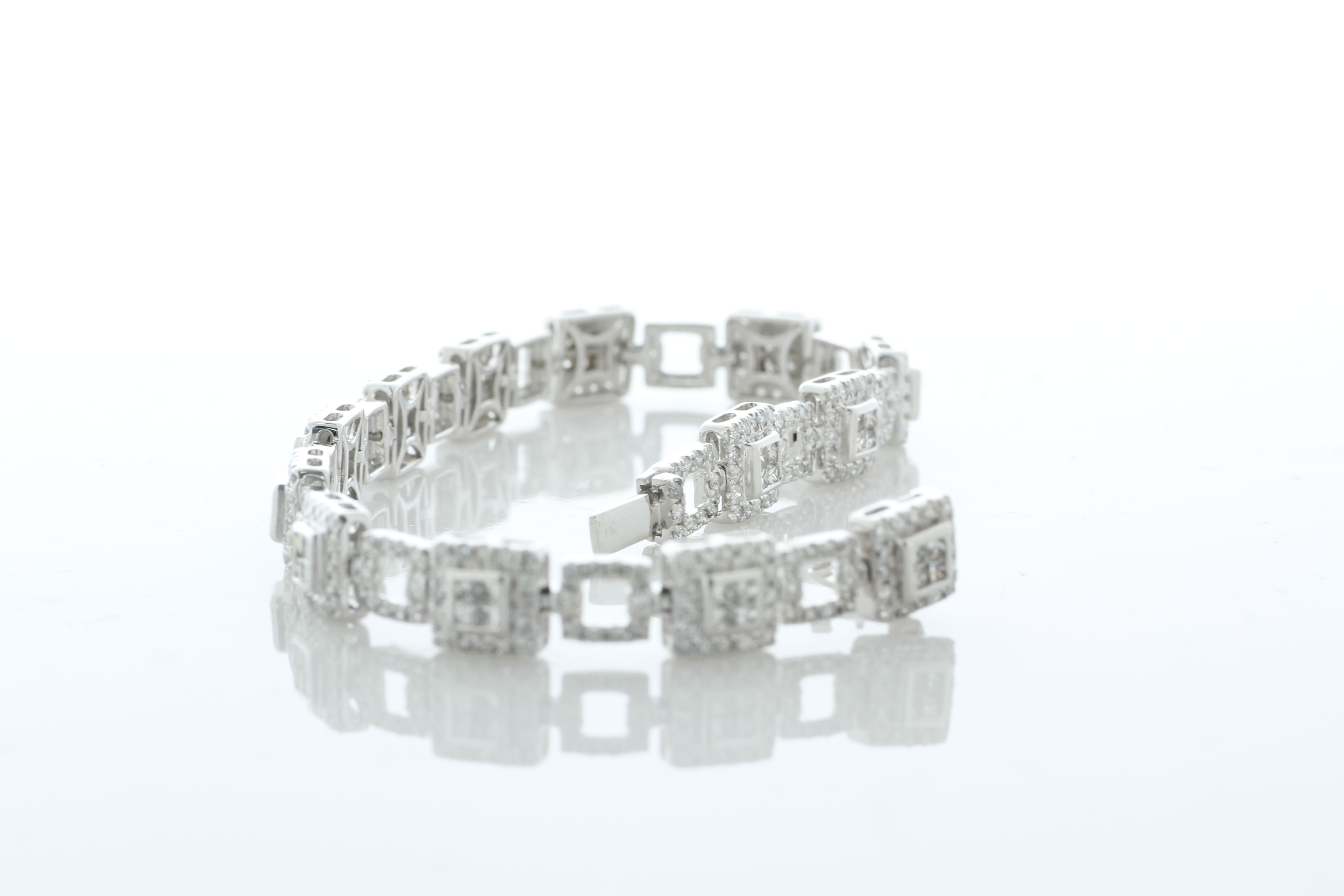 14ct White Gold Full Eternity Diamond Bracelet 3.80 Carats - Image 4 of 4