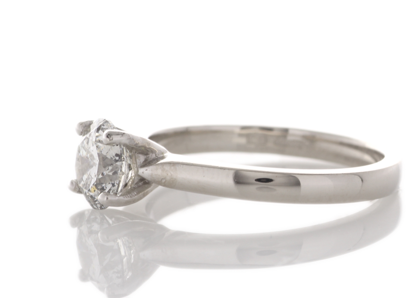 Platinum Single Stone Claw Set Diamond Ring 1.07 Carats - Image 4 of 4