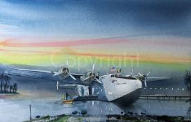 Pan American Yankee Clipper Flying Boat Nostalgic Metal War Art