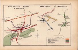 Hough Green, Widnes, Runcorn Antique Railway Junctions Diagram-18.