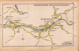 Hexham Newcastle Blaydon Scotswood Antique Railway Diagram-50.
