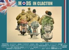 Rusty Apples Mod Teenagers Amok In Clacton Iconic Scene Large Metal Wall Art