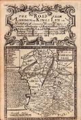 Britannia Depicta c1730 Map The Road From London to Kings Lynn.