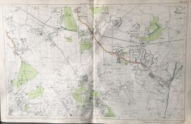 Bacons London & Suburbs Rare Vintage c1926 Map Bromley Chislehurst Foots Cray.