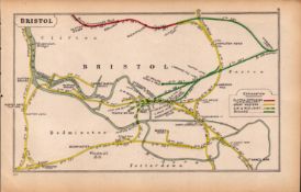 Bristol, Clifton, Bedminster, Marsh Antique Railway Junctions Diagram-9.