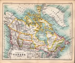 Dominion of Canada Double Sided Victorian Antique 1896 Map.