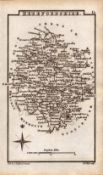Herefordshire Antique Copper Engraved George IV Map by Sidney Hall.