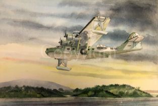 PBY Consolidated Catalina at Upper Lough Erne Northern Ireland metal Wall Art