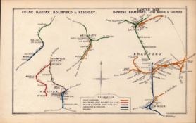Halifax Keighley Bradford Shipley Yorkshire Antique Railway Diagram-8.