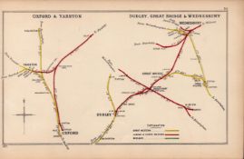 Oxford Yarnton & Dudley Wednesbury Antique Railway Junction Map-24.