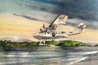 RAF Flying Boat Based at Upper Lough Erne in Northern Ireland Metal Wall Art