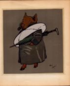 Cecil Aldin Merry Party Rare Antique Book Plate “ Pig Getting Ready To Bathe”.