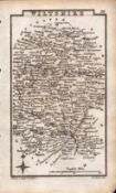 Wiltshire Antique Copper Engraved George IV Map by Sidney Hall.