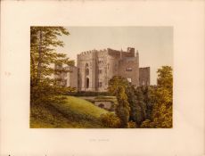 Birr Castle Co Offaly Ireland Gilt-Edge Coloured Antique Book Plate.