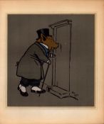 Cecil Aldin Merry Party Antique Book Plate “Pig Ready For The Dance”.