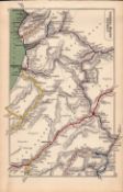 Barmouth Aberystwyth Brecon Wales Antique Railway Junction Diagram-154.