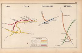 Pyle Cefn Wales Canonbury Newark Antique Railway Diagram-108.