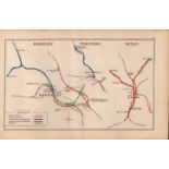 Barnsley Penistone Batley Yorkshire Antique Railway Junction Diagram-3.