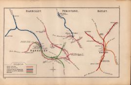 Barnsley Penistone Batley Yorkshire Antique Railway Junction Diagram-3.