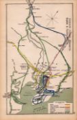Cardiff, Cogan, Penarth, Heath, Wales Antique Railway Diagram-12.