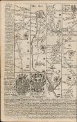 Britannia Depicta E Bowen c1730 Map Bagshot, Farnham, Southampton, Salisbury.