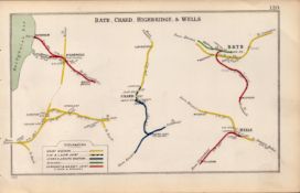 Bath, Chard, Highbridge, Wells Antique Railway Junctions Diagram-120.