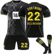 Jude Bellingham Borussia Dortmund Away Jersey, Socks & Yellow Shorts - Kids 26