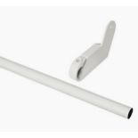 30 x Ikaria White Metal Roof Window Curtain Pole and Brackets (Dia)20mm, Pack of 2 RRP £20.00 ea