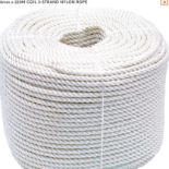 6mm x 220M COIL 3-Strand Nylon Rope RRP £68.39