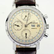 Eterna-Matic / Vintage Chronograph Automatic Day - Date - Gentlemen's Steel Wristwatch