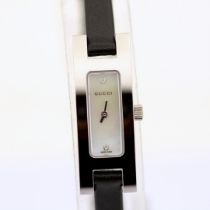 Gucci / 3900L / Mother of Pearl & Diamond Dial - (Unworn) Leather / Lady's