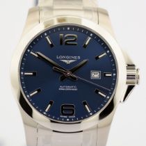 Longines / Conquest L3.778.4 - Gentlemen's Steel Wristwatch