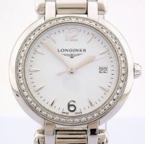 Longines / Primaluna Diamonds - Lady's Steel Wristwatch