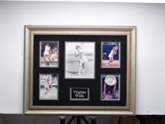 Virginia Wade Framed Original Signature Presentation