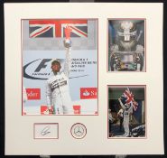 Lewis Hamilton Original Signed Presentation