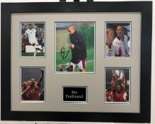 Rio Ferdinand Framed Original Signature Presentation.