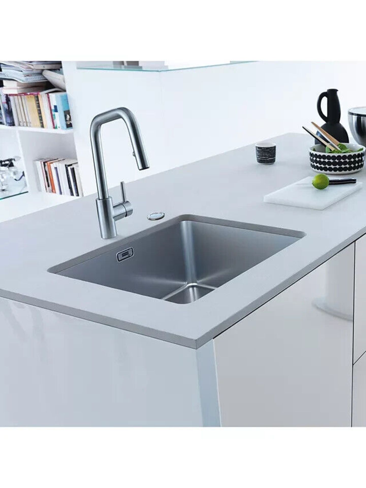 Franke Mythos MYX110-34 Single Bowl Undermounted Kitchen Sink, Stainless Steel - Bild 3 aus 5