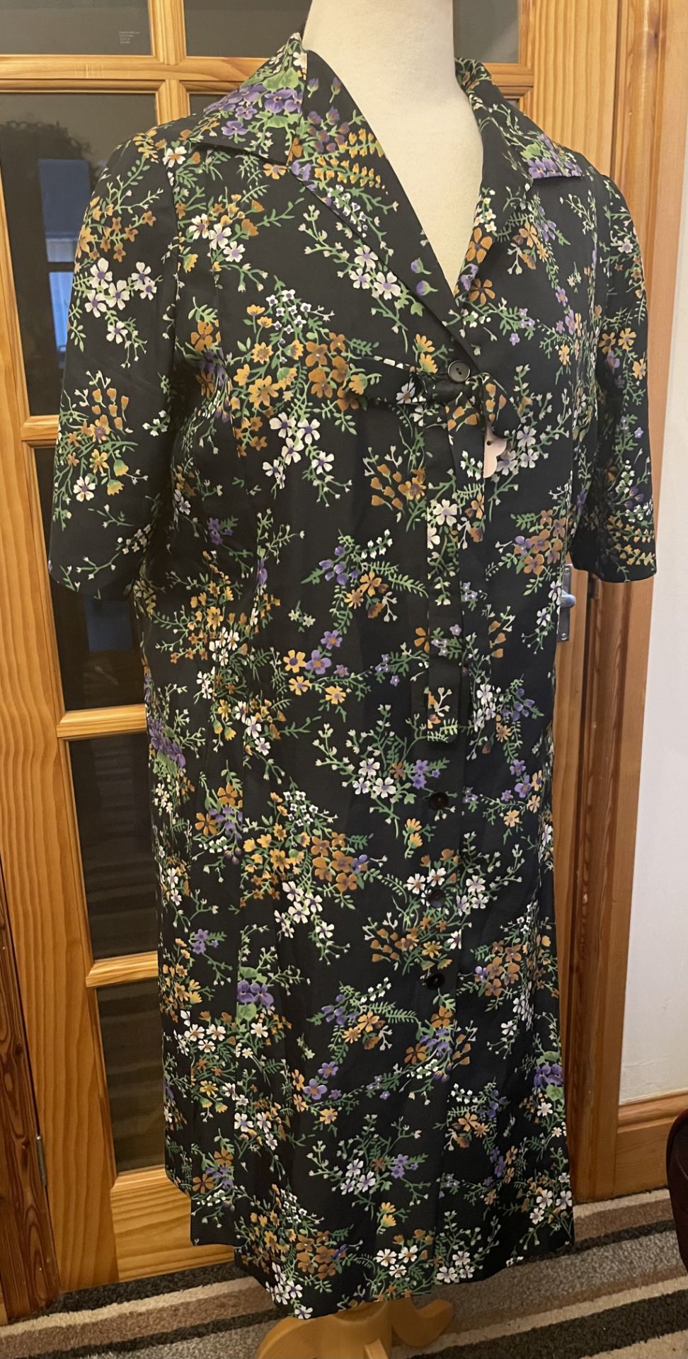 1960s Button Through Shirt Dress ( XL)