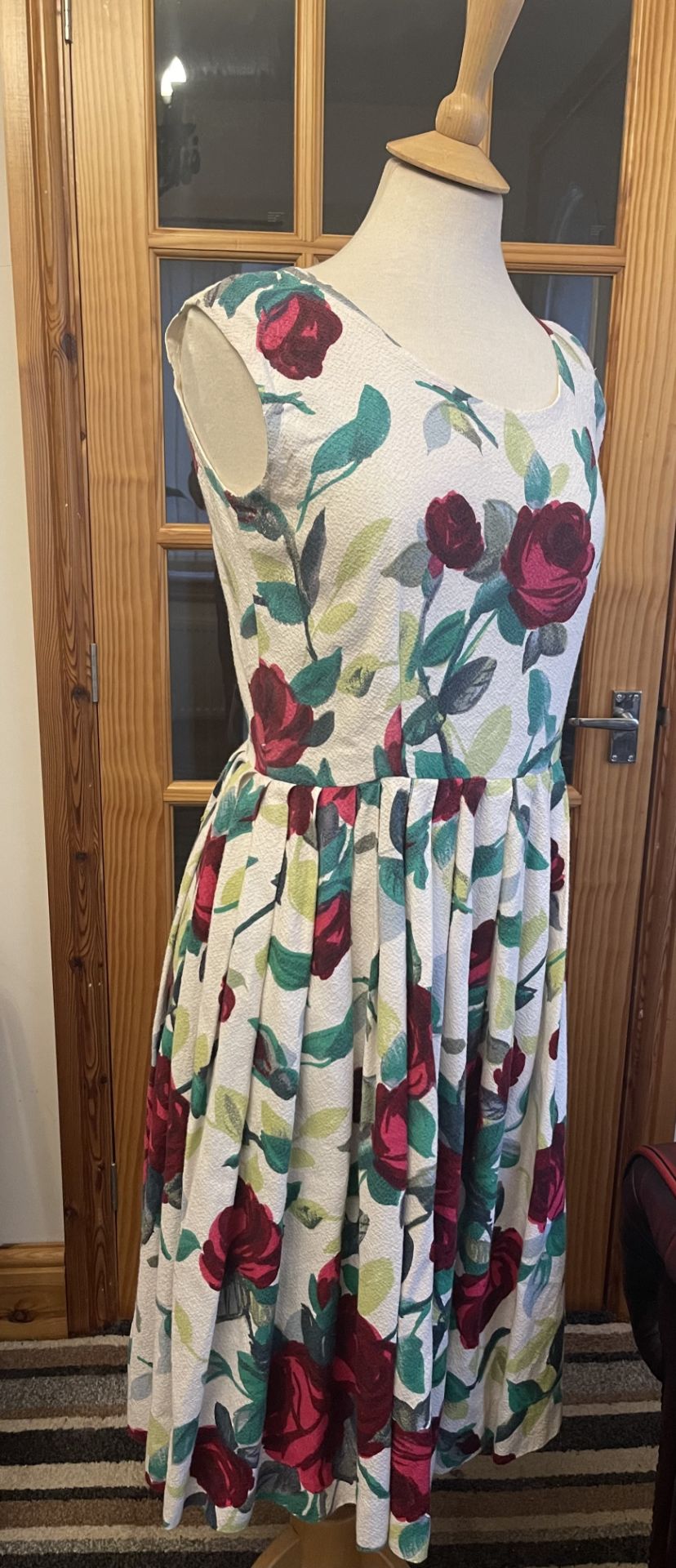 1950s Fit and Flare Rose Dress - Bild 2 aus 2