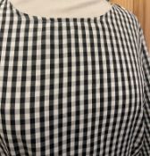 Modern Fit and Flare ( 4XL) Black and White Check Dress