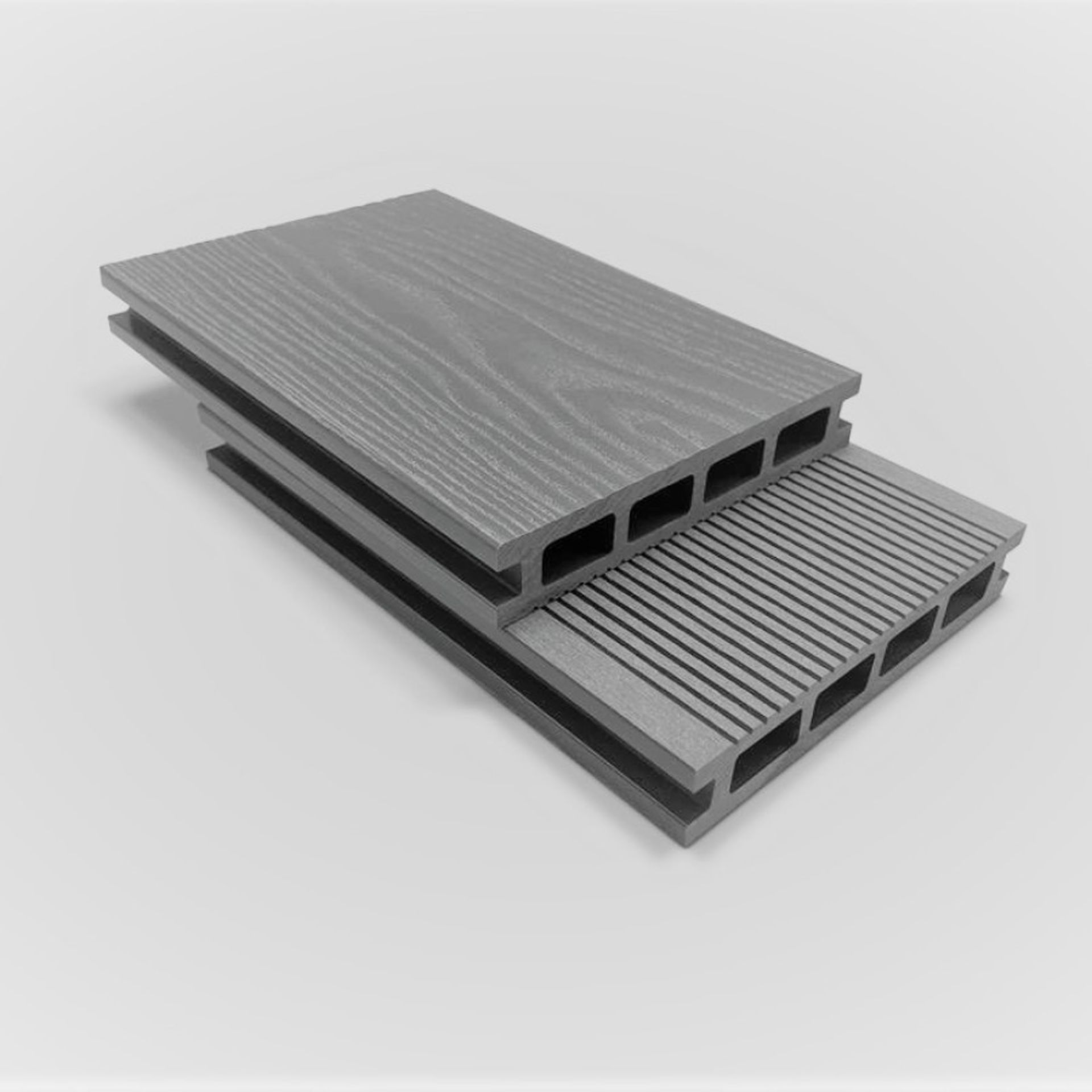 Complete Diy Composite Decking Kit 3m x 3m - Deep Embossed Steel Grey - Image 2 of 2