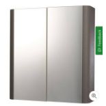 Brand New Boxed Bathstore Linen 600mm Mirror Wall Cabinet - Grey RRP £245 **No Vat**