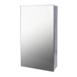 Brand New Boxed Bathstore Mirrored Bathroom Cabinet, Single Door - Stainless Steel RRP £140 *No V...