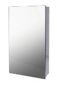 Brand New Boxed Bathstore Mirrored Bathroom Cabinet, Single Door - Stainless Steel RRP £140 *No V...