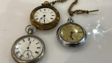 3 x Pocket Watches 2 x Smiths Empire and 1 x Elgin