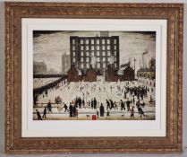 L.S. Lowry Limited Edition "Saturday Afternoon" With Certification.